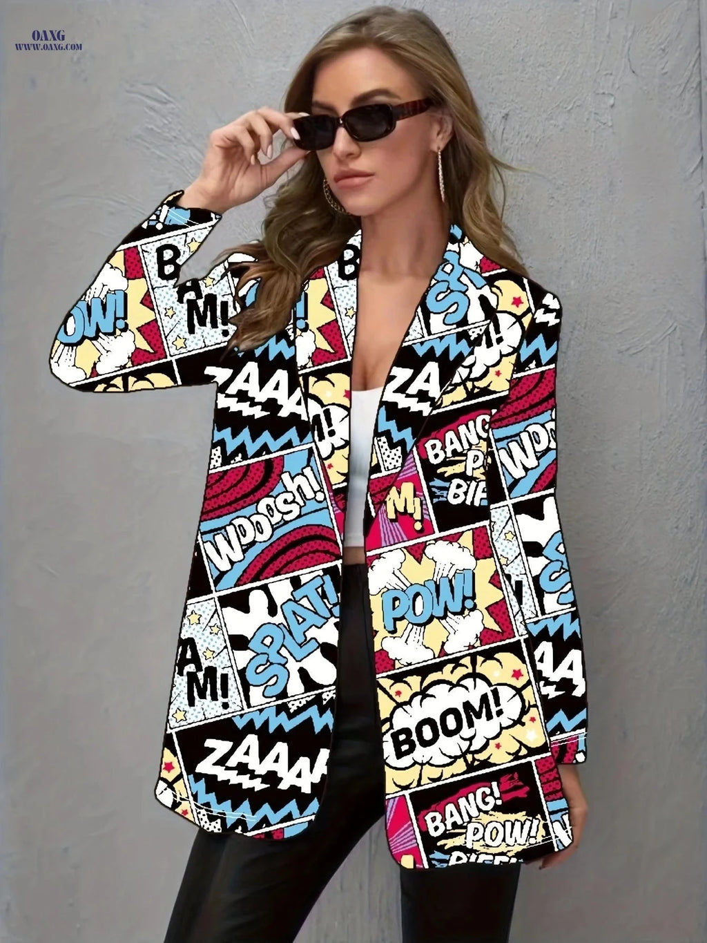 Fashionable Casual Midi Suit for Women - Digital Print, Loose Fit   OAXG 