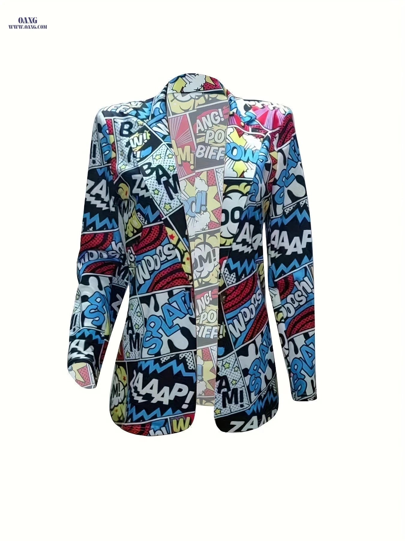 Fashionable Casual Midi Suit for Women - Digital Print, Loose Fit   OAXG Mixed colors / S