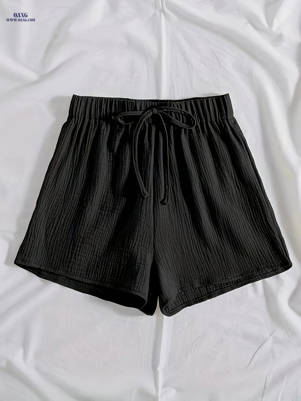 Fashionable Solid Color Double Layer Pleated Women's Shorts - All Seasons   OAXG 