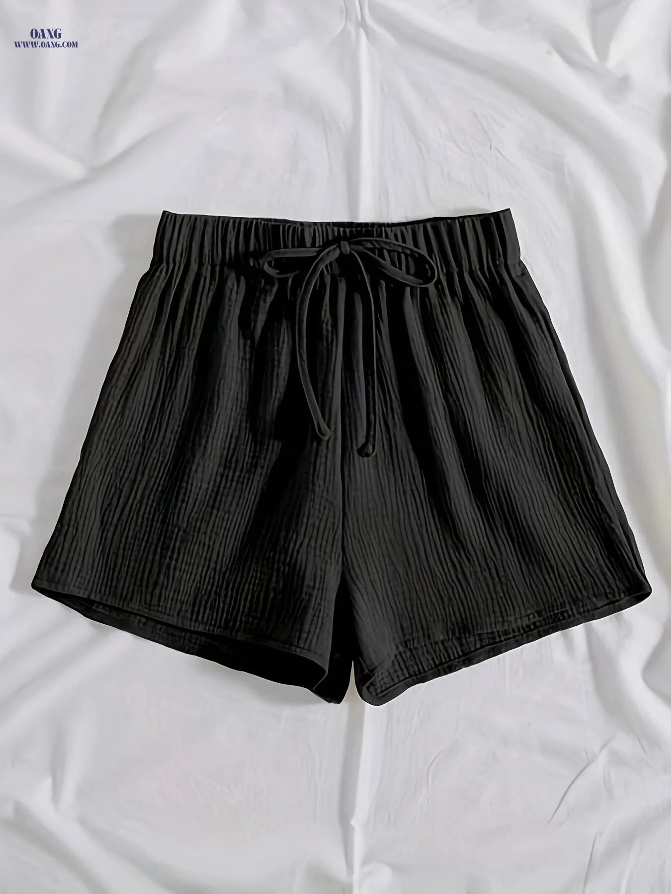 Fashionable Solid Color Double Layer Pleated Women's Shorts - All Seasons   OAXG 