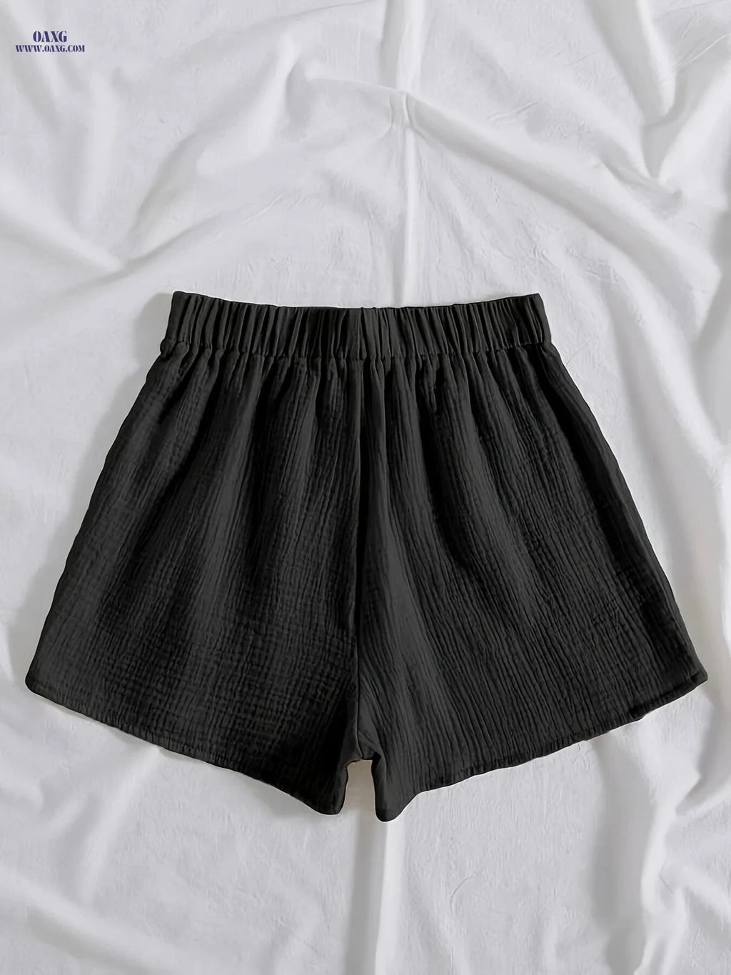 Fashionable Solid Color Double Layer Pleated Women's Shorts - All Seasons   OAXG 