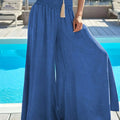 Flared Wide-Leg Pants - Pleated Ruffled Design for Spring/Fall   OAXG 