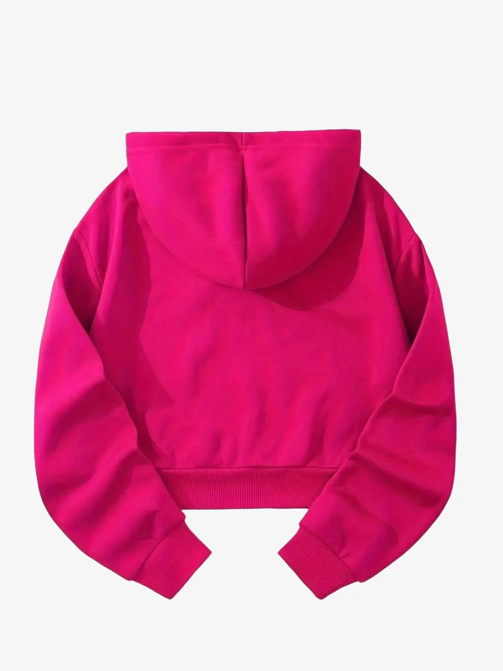 Floral Kangaroo Pocket Hoodie - Casual Long Sleeve Sweatshirt   OAXG Rose Red / S
