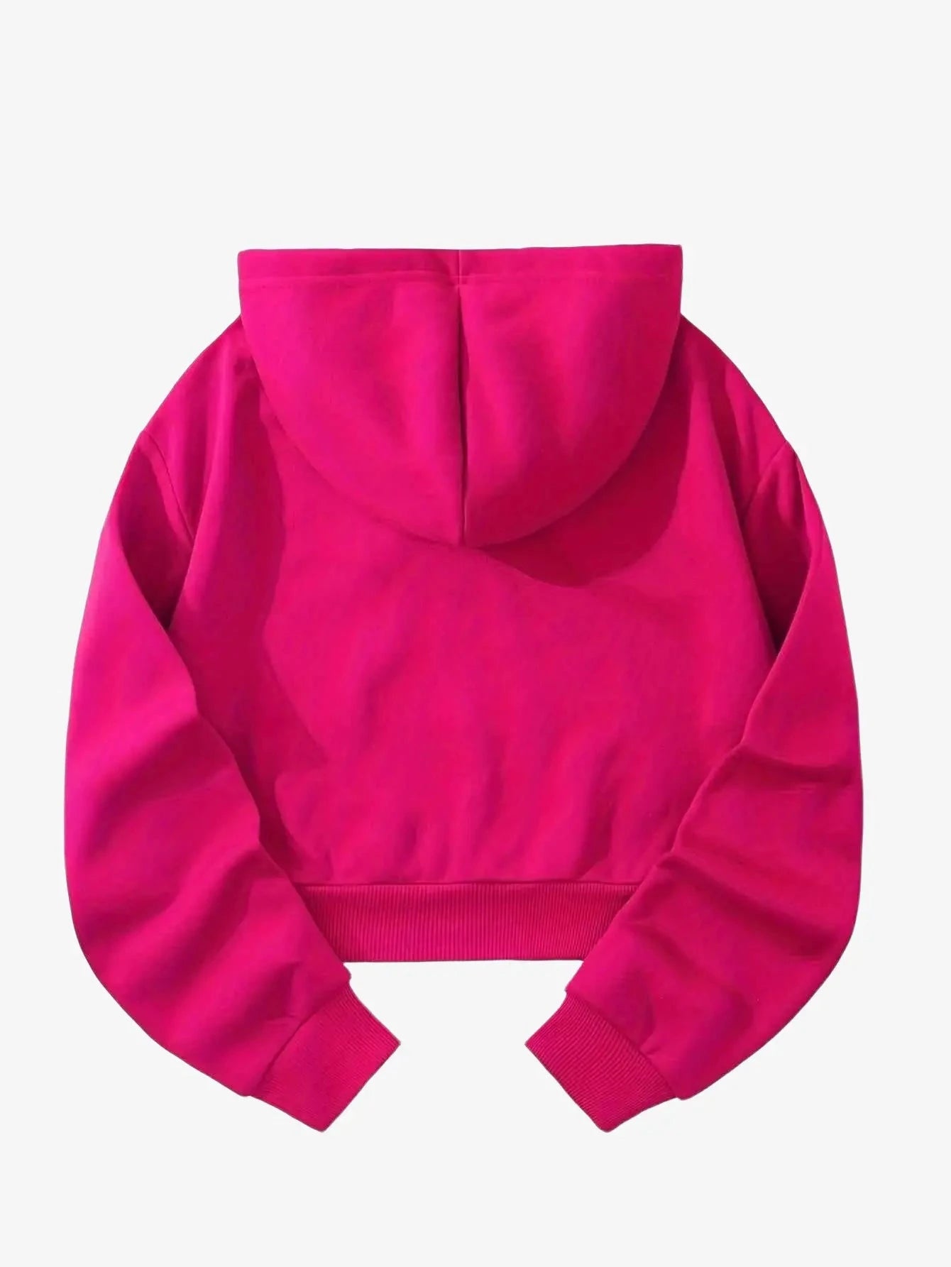 Floral Kangaroo Pocket Hoodie - Casual Long Sleeve Sweatshirt   OAXG Rose Red / S