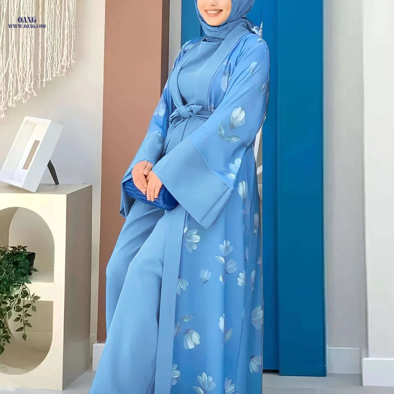 Floral Print Two-Piece Jumpsuit Set for Women - Casual Style   OAXG 