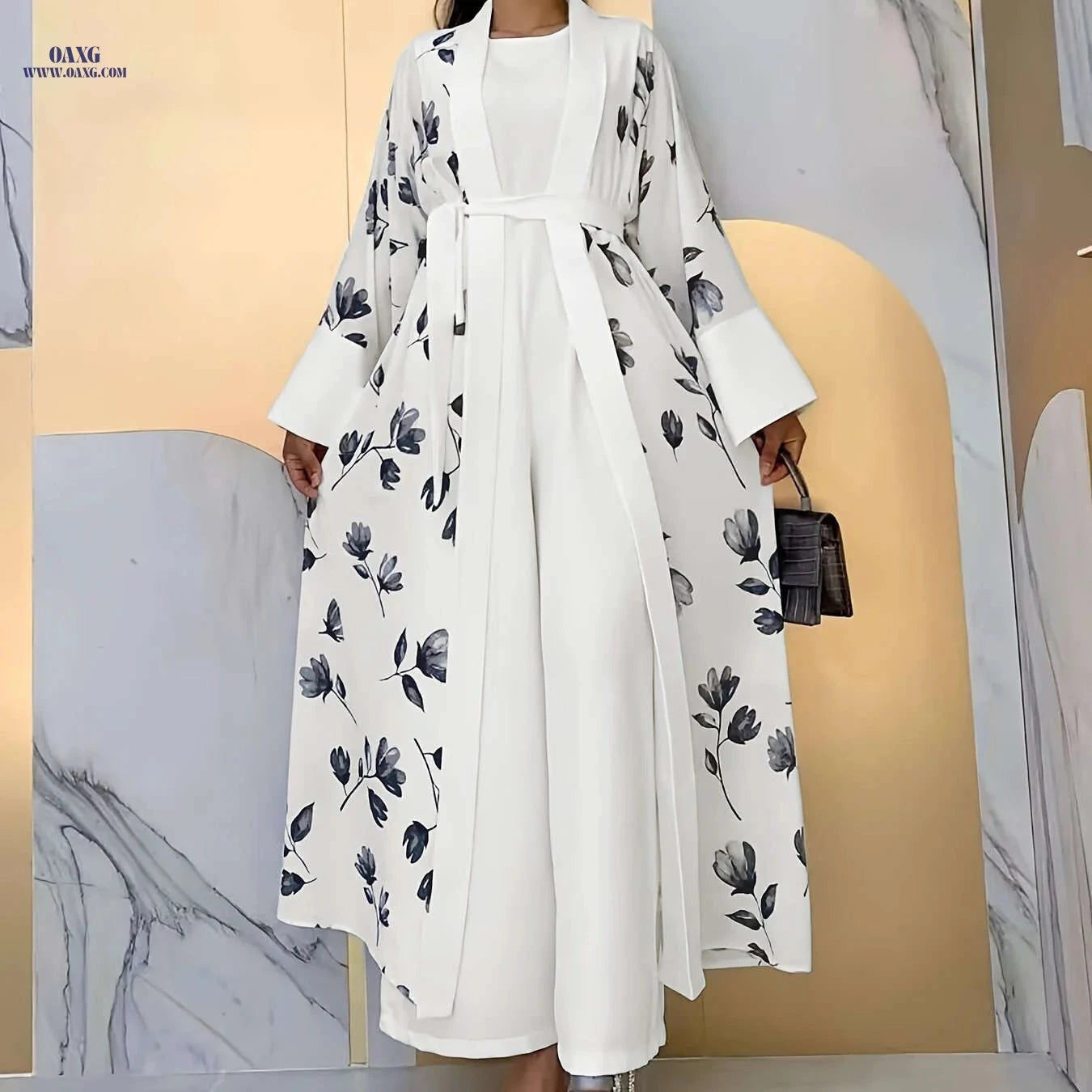 Floral Print Two-Piece Jumpsuit Set for Women - Casual Style   OAXG 