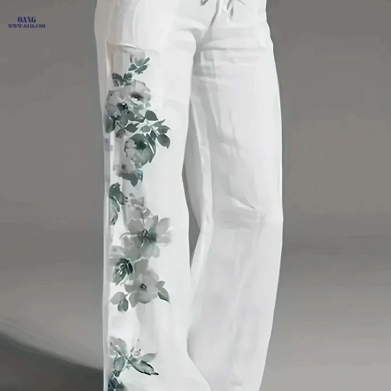 Floral Print Wide Leg Pants - Elegant Casual Women's Clothing   OAXG 