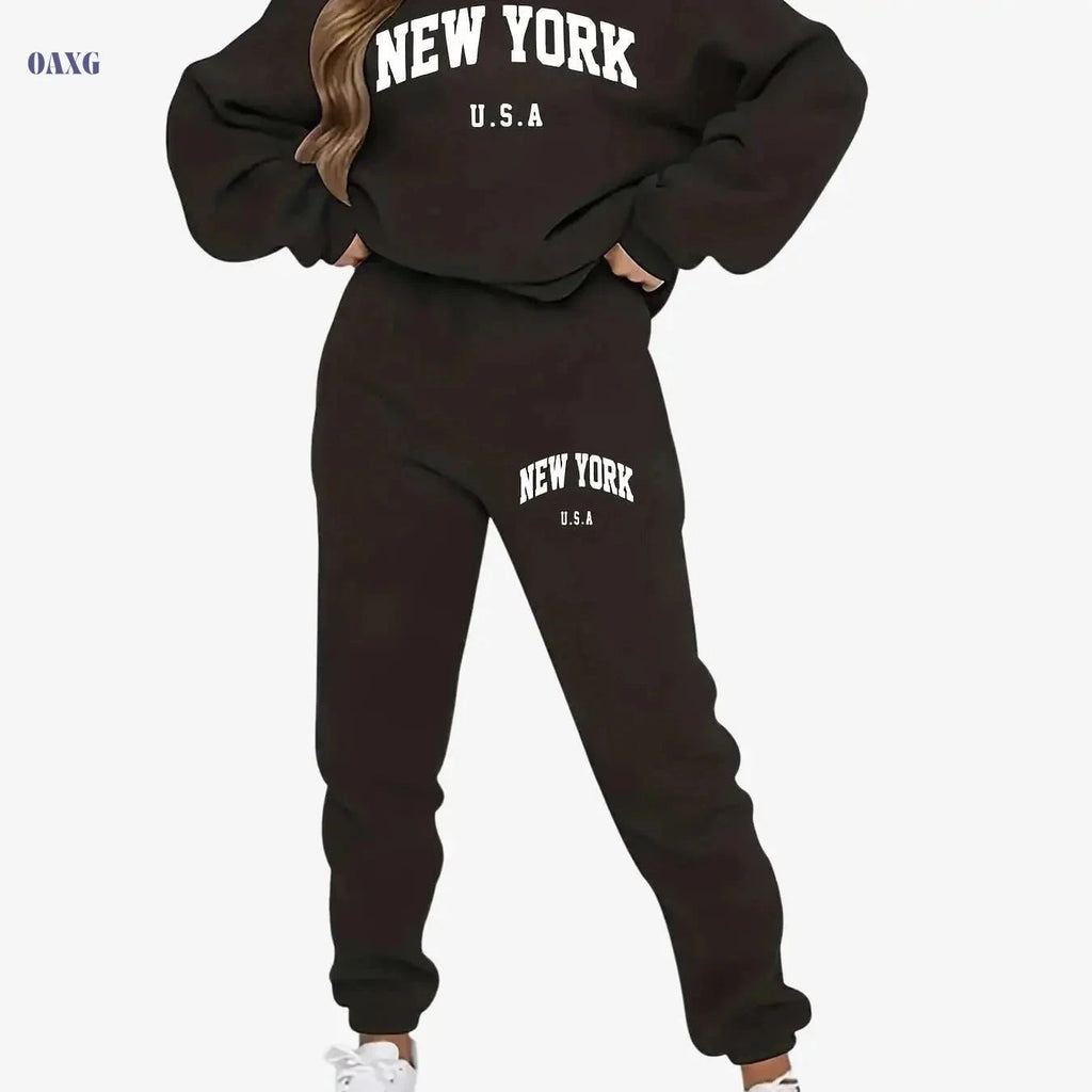 FLS1021WN10 Women's Fleece Hoodie Set - Autumn Fashion Casual Wear   OAXG 