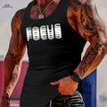 FOCUS Performance Tank Top - Moisture-Wicking Men's Workout Shirt   OAXG Black / S