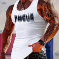 FOCUS Performance Tank Top - Moisture-Wicking Men's Workout Shirt   OAXG Black / S