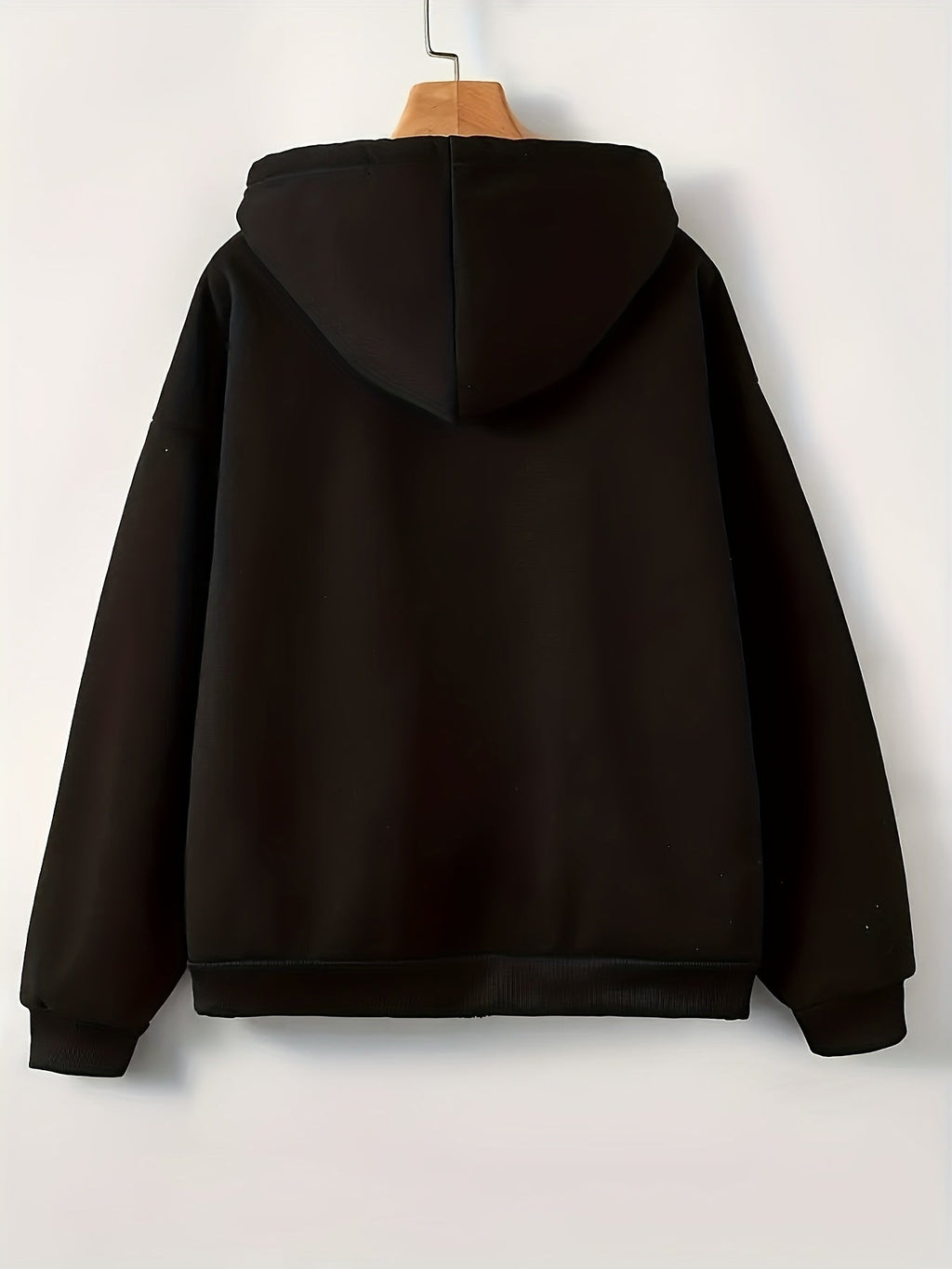 Footprint Printed Zip-Up Hoodie, Casual Long-Sleeve Zip-Up Hoodie - Made from Fabric, Perfect for Autumn And Winter. Comfortable Women'S Zip-Up Hoodie, Stylish for Women - Soft And Breathable   OAXG Black / S