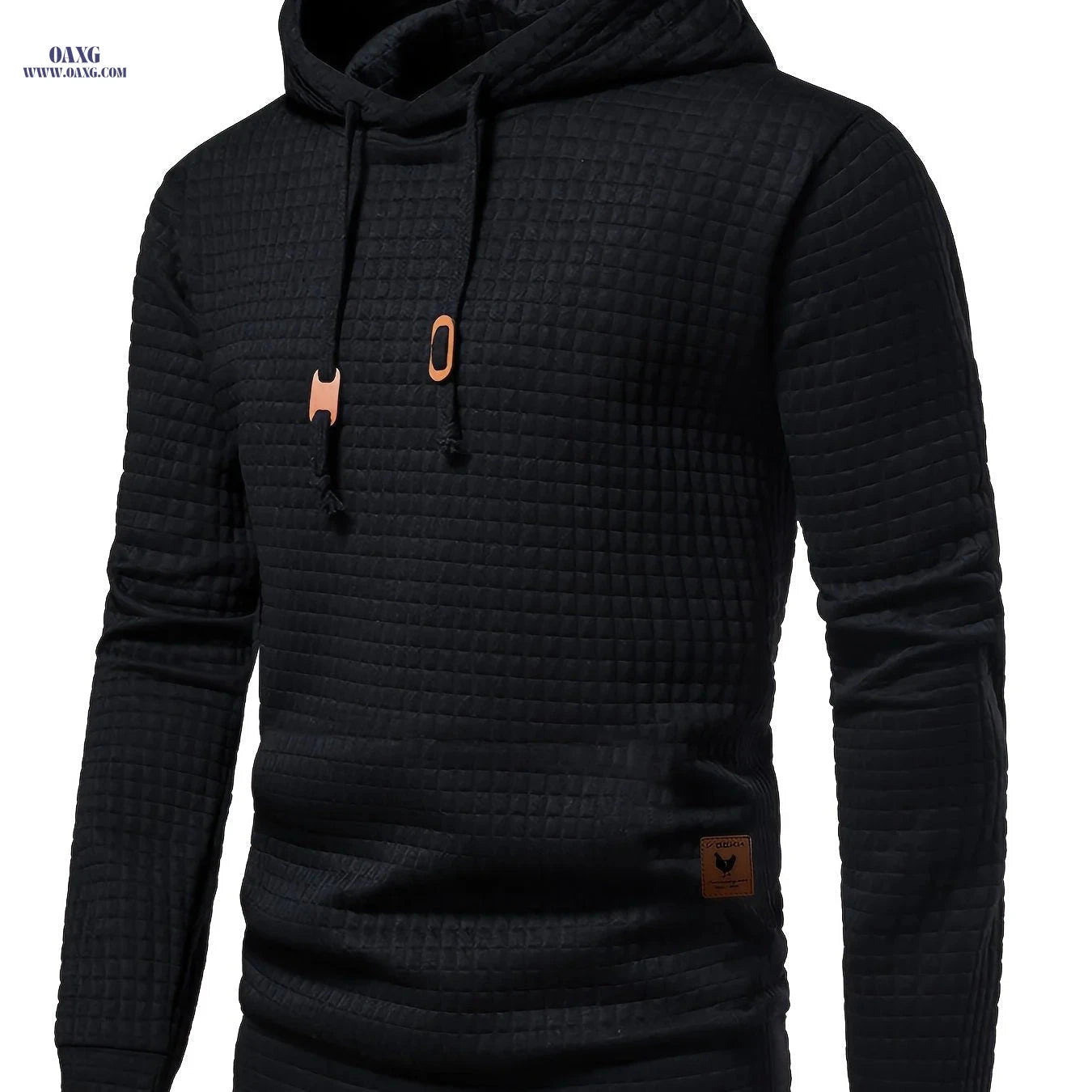 GEKM Men's Jacquard Check Pullover Sweatshirt - Long Sleeve Casual Wear   OAXG 