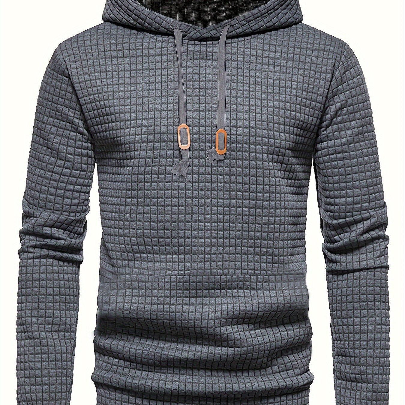 GEKM Men's Jacquard Check Pullover Sweatshirt - Long Sleeve Casual Wear   OAXG 