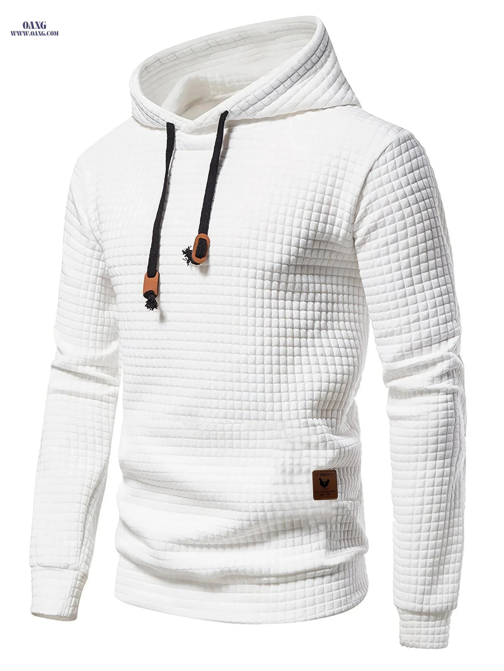 GEKM Men's Jacquard Check Pullover Sweatshirt - Long Sleeve Casual Wear   OAXG 