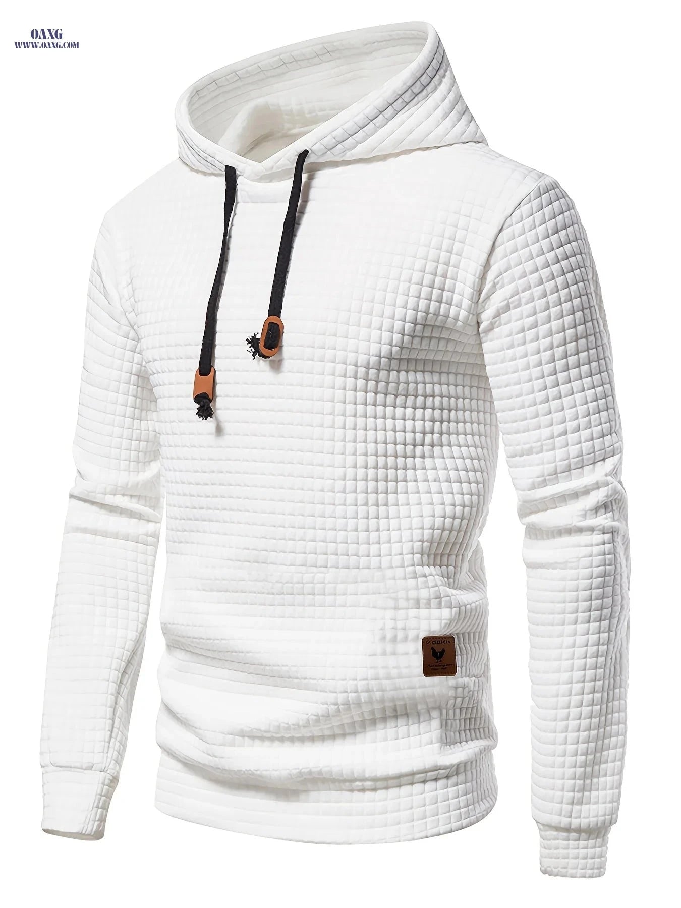 GEKM Men's Jacquard Check Pullover Sweatshirt - Long Sleeve Casual Wear   OAXG 