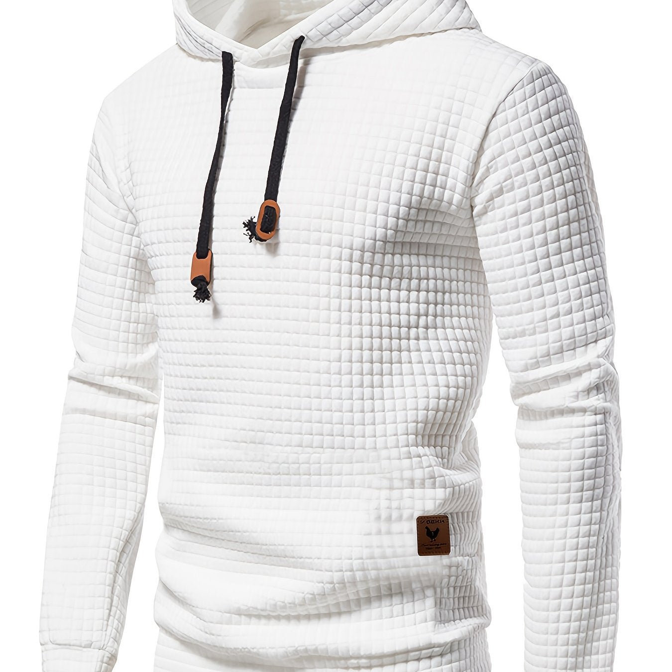 GEKM Men's Jacquard Check Pullover Sweatshirt - Long Sleeve Casual Wear   OAXG 