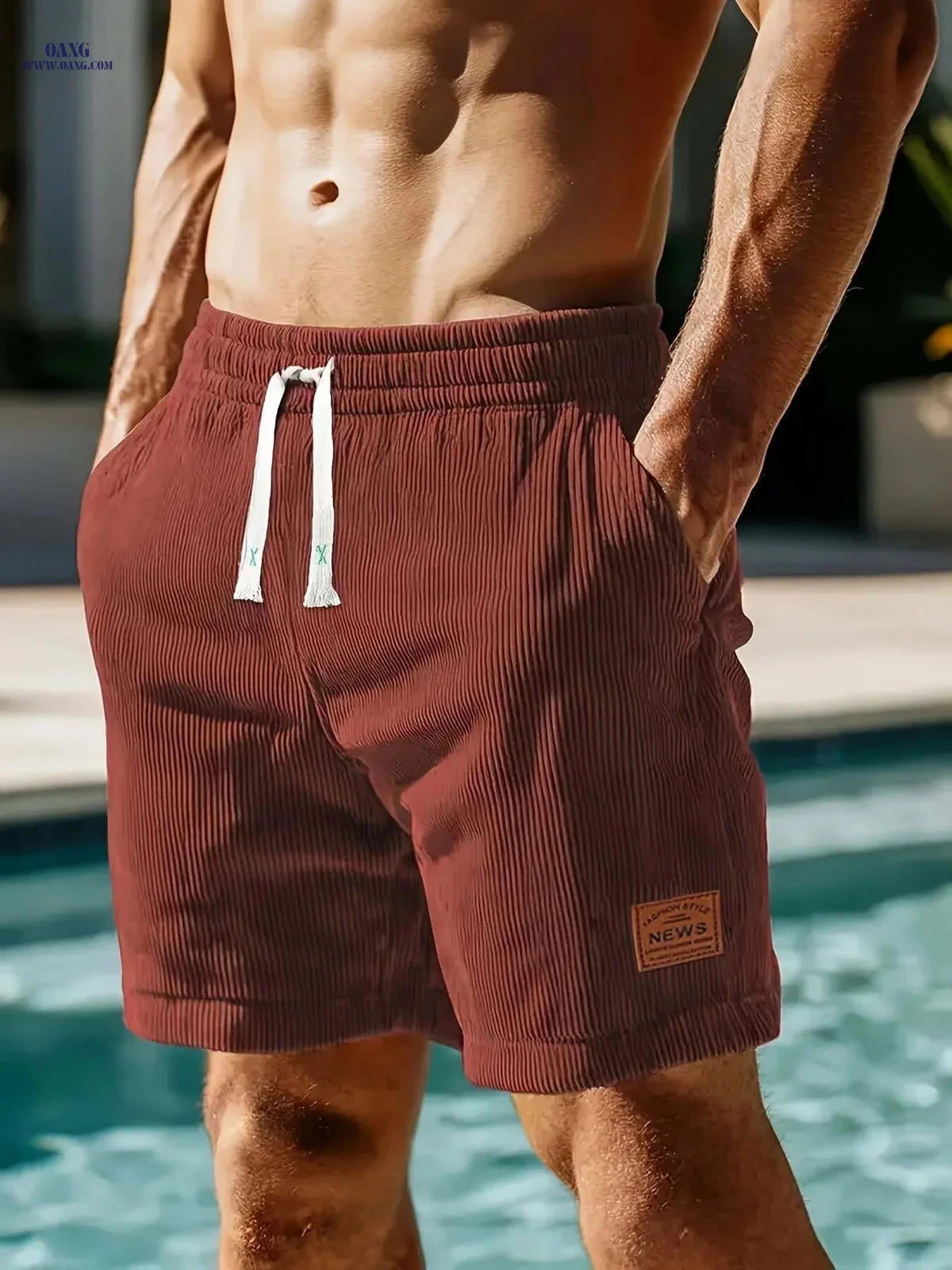 Gengyuan Men's Corduroy Shorts - Stylish, Comfortable & Versatile   OAXG 