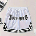 Gengyuan Men's Printed Basketball Shorts - Slightly Stretchy & Casual   OAXG 
