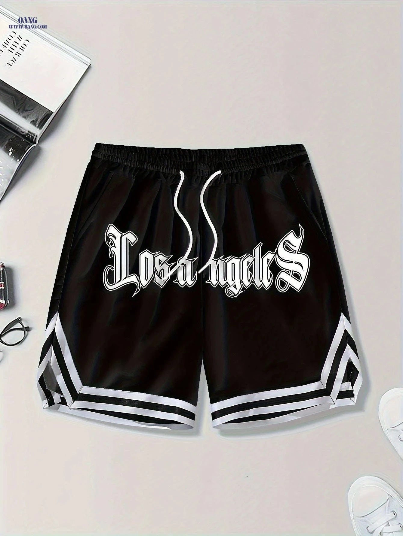 Gengyuan Men's Printed Basketball Shorts - Slightly Stretchy & Casual   OAXG 
