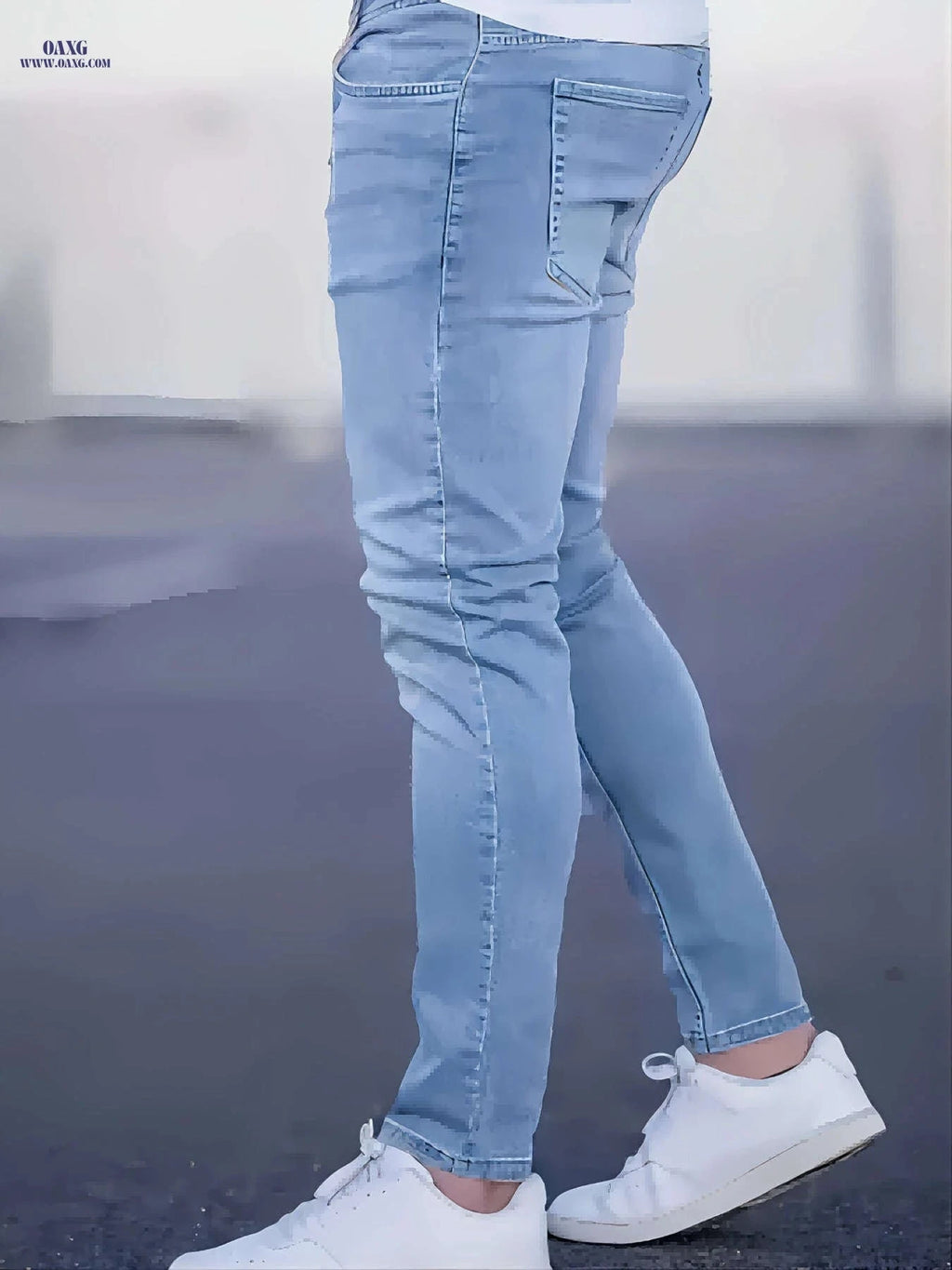 Gengyuan'S Men's Casual High-Stretch Long Pants - Slim Fit Denim   OAXG 
