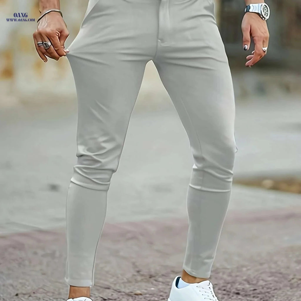 GINGTTO Men's Slim Fit Dress Pants - All-Season, Stretch Fabric   OAXG Light Grey / 28