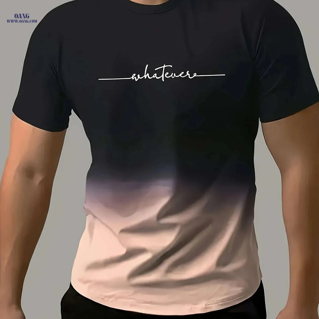 Gradient Men's Comfy T-Shirt - Quick-Drying, Breathable Fit for Gym   OAXG 