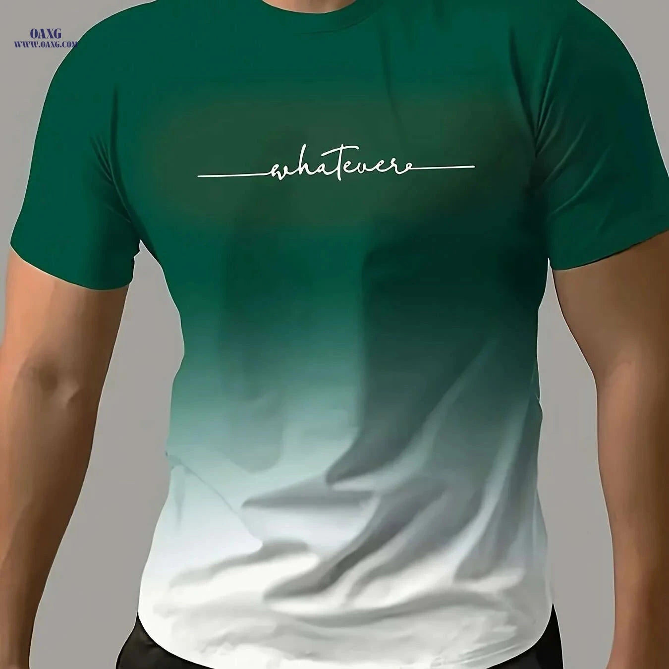 Gradient Men's Comfy T-Shirt - Quick-Drying, Breathable Fit for Gym   OAXG 