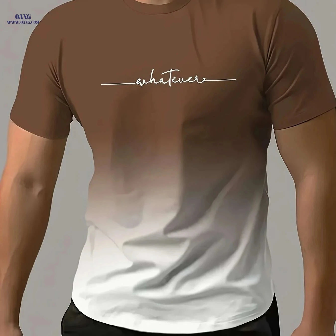 Gradient Men's Comfy T-Shirt - Quick-Drying, Breathable Fit for Gym   OAXG 