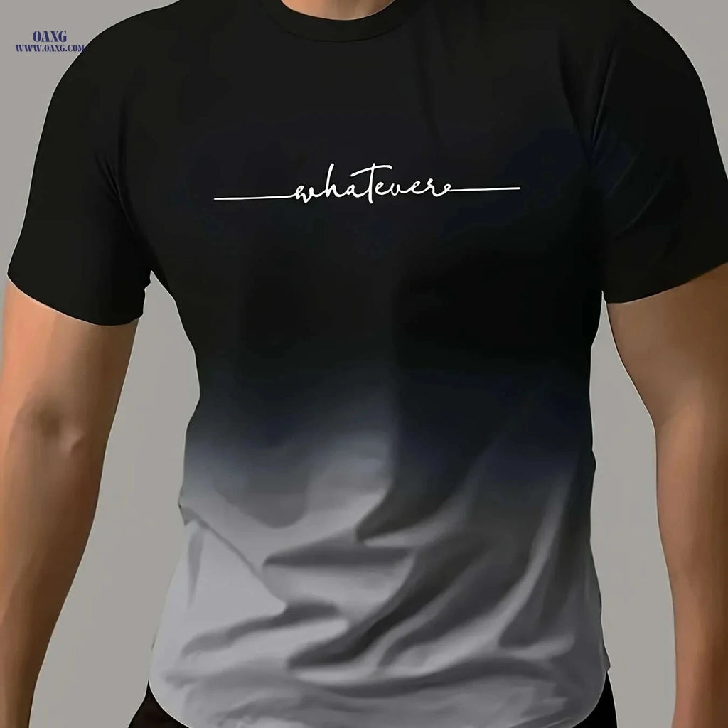 Gradient Men's Comfy T-Shirt - Quick-Drying, Breathable Fit for Gym   OAXG grey / S