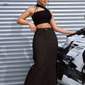 HEALAXIN Women's Casual Elastic Flow Skirt - High Waist, Long Length   OAXG 