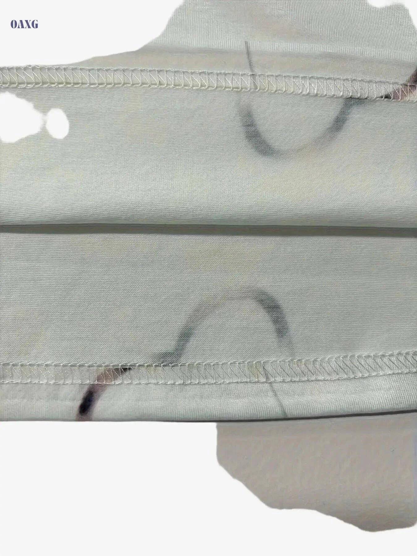 Heart Print Long Sleeve T-shirt - Casual V-neck Top for Women   OAXG White / S