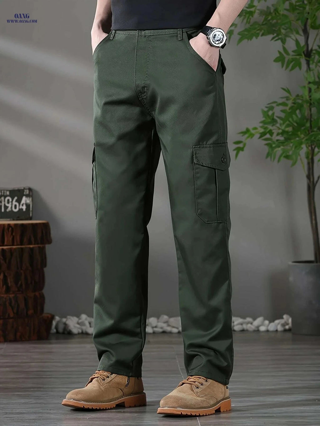 Heavy-Duty Cargo Pants for Men - All-Season Outdoor Utility Wear   OAXG Navy Blue / 30