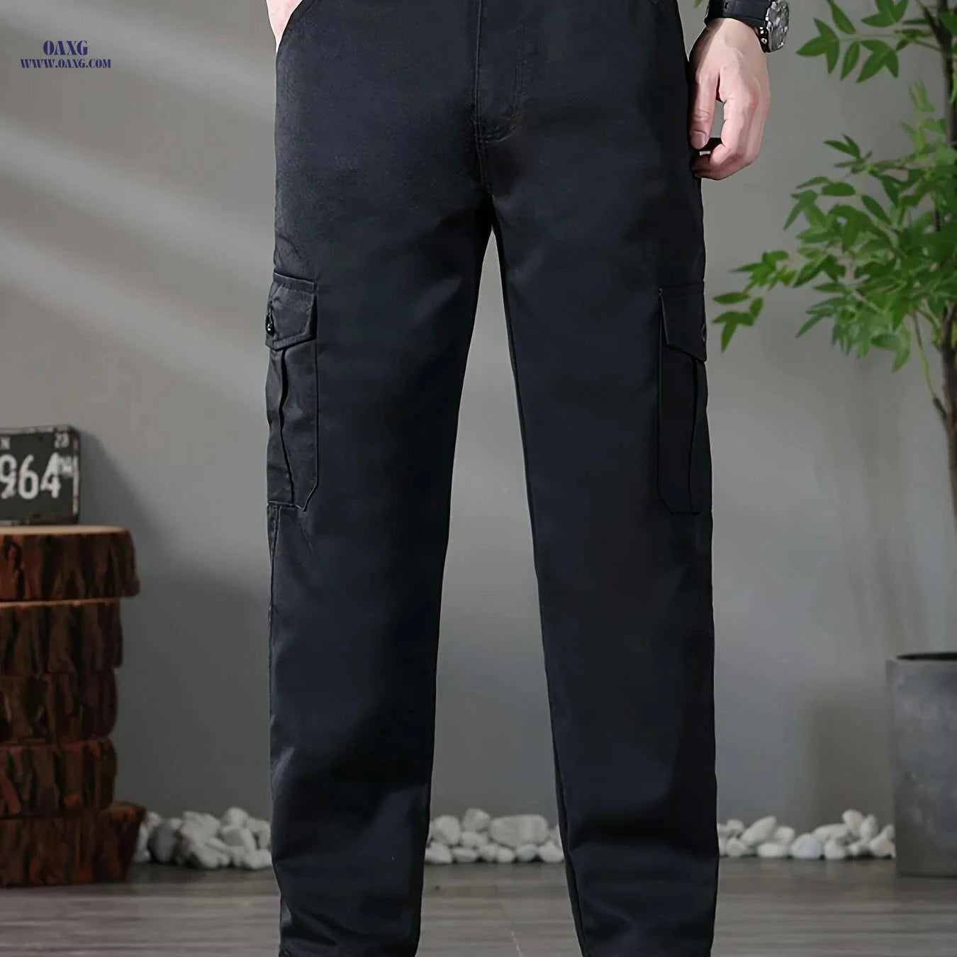Heavy-Duty Cargo Pants for Men - All-Season Outdoor Utility Wear   OAXG Navy Blue / 30