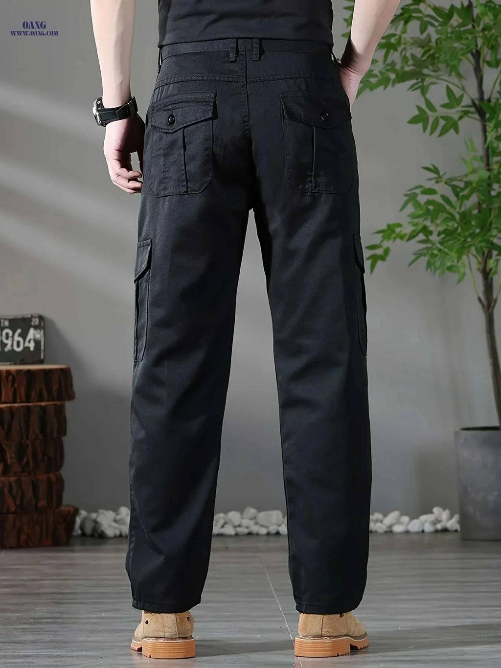 Heavy-Duty Cargo Pants for Men - All-Season Outdoor Utility Wear   OAXG Navy Blue / 30