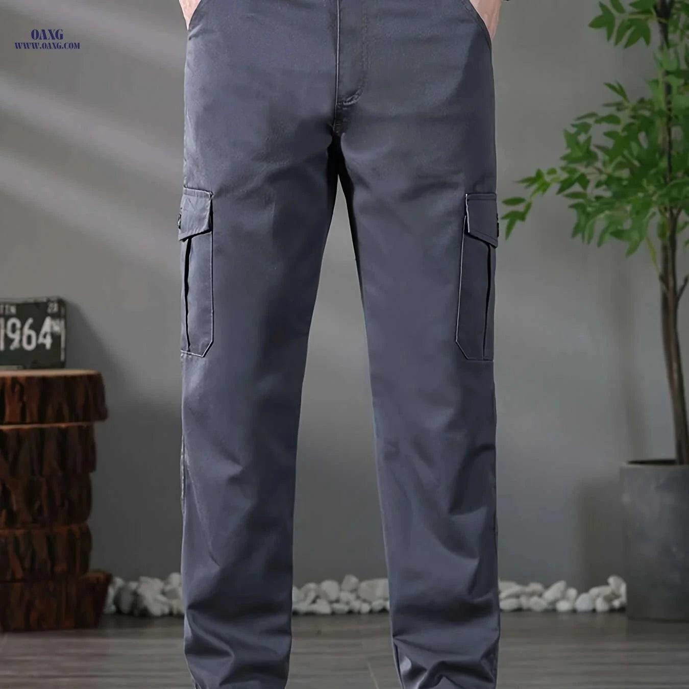 Heavy-Duty Cargo Pants for Men - All-Season Outdoor Utility Wear   OAXG Navy Blue / 30