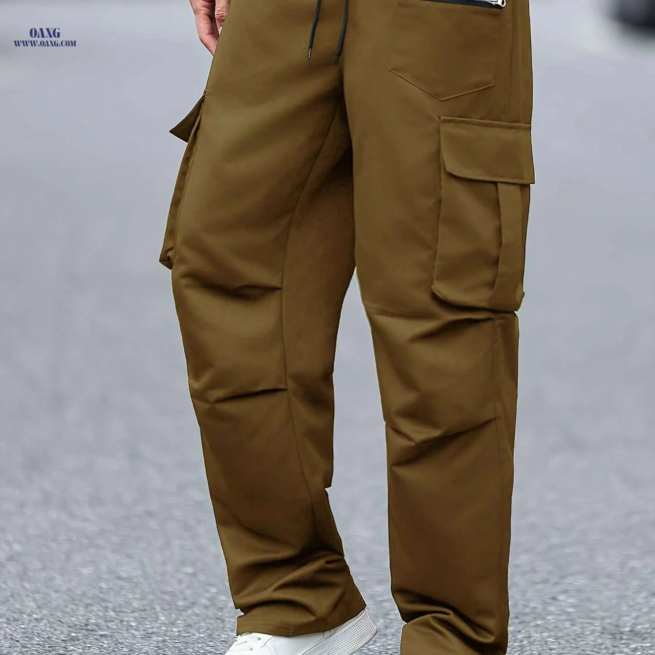 Heavy-Duty Men's Cargo Pants - Functional Work Trousers with Pockets   OAXG 