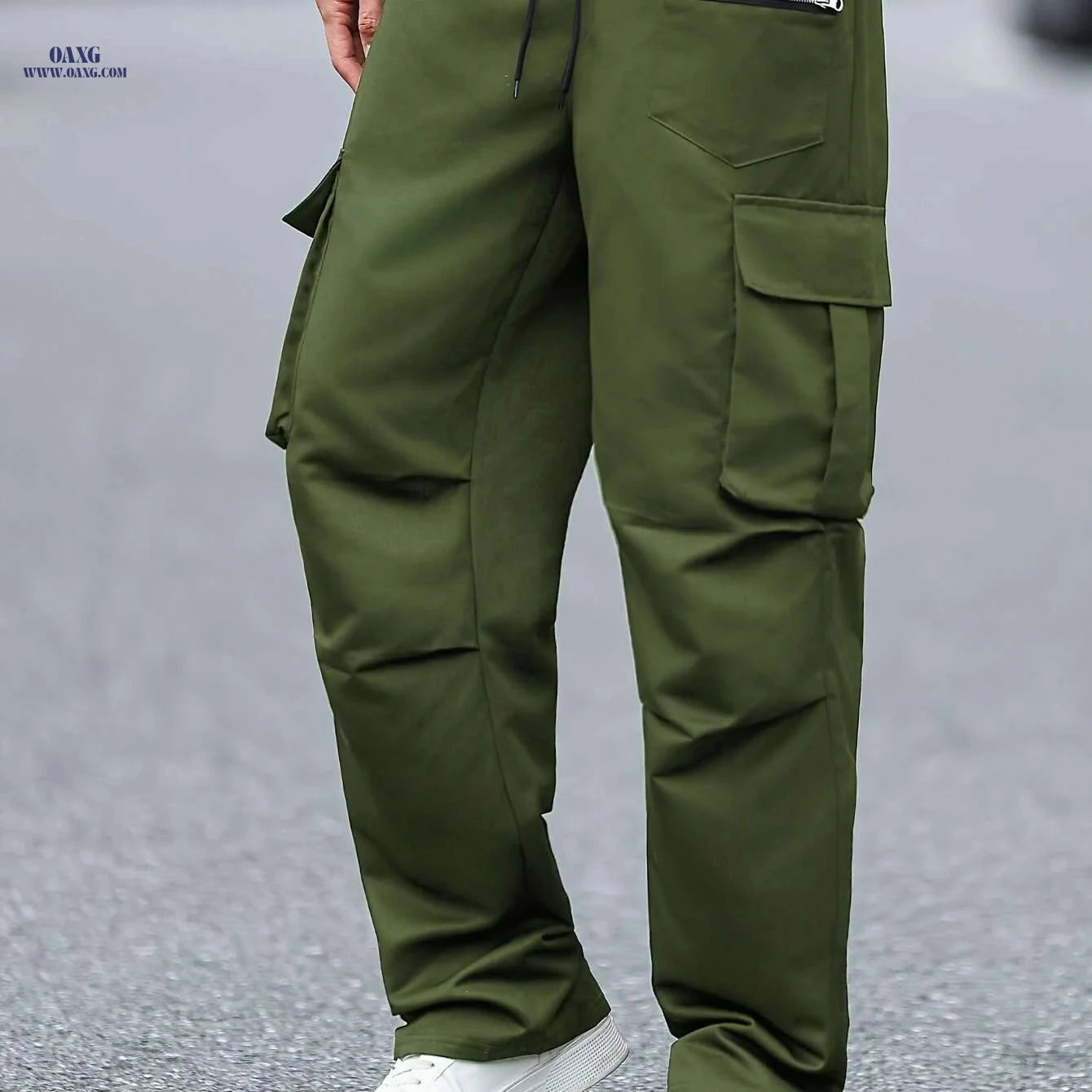 Heavy-Duty Men's Cargo Pants - Functional Work Trousers with Pockets   OAXG 