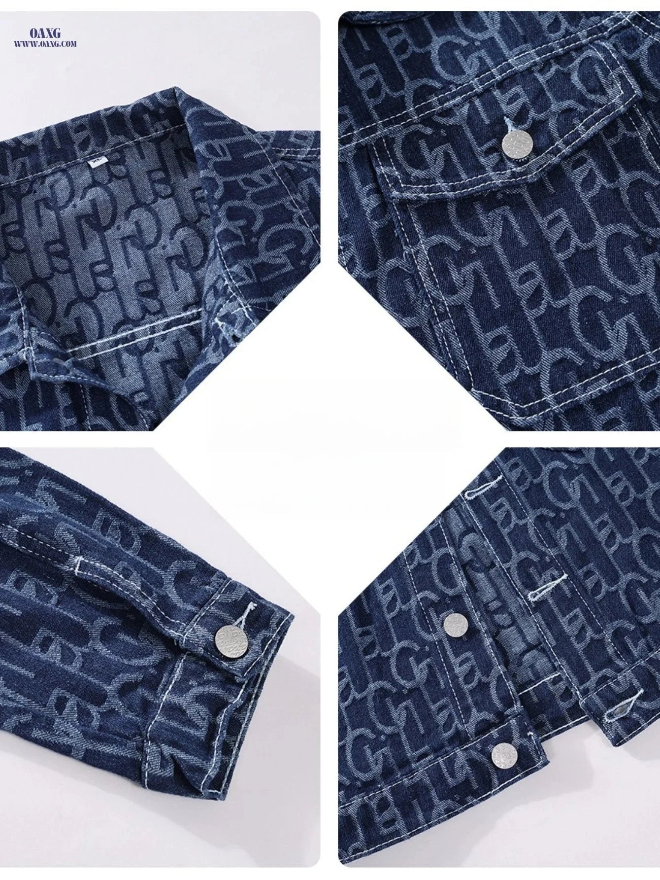 HERTALK Men's Denim Jacket - Casual Oversized Long Sleeve Fashion   OAXG 