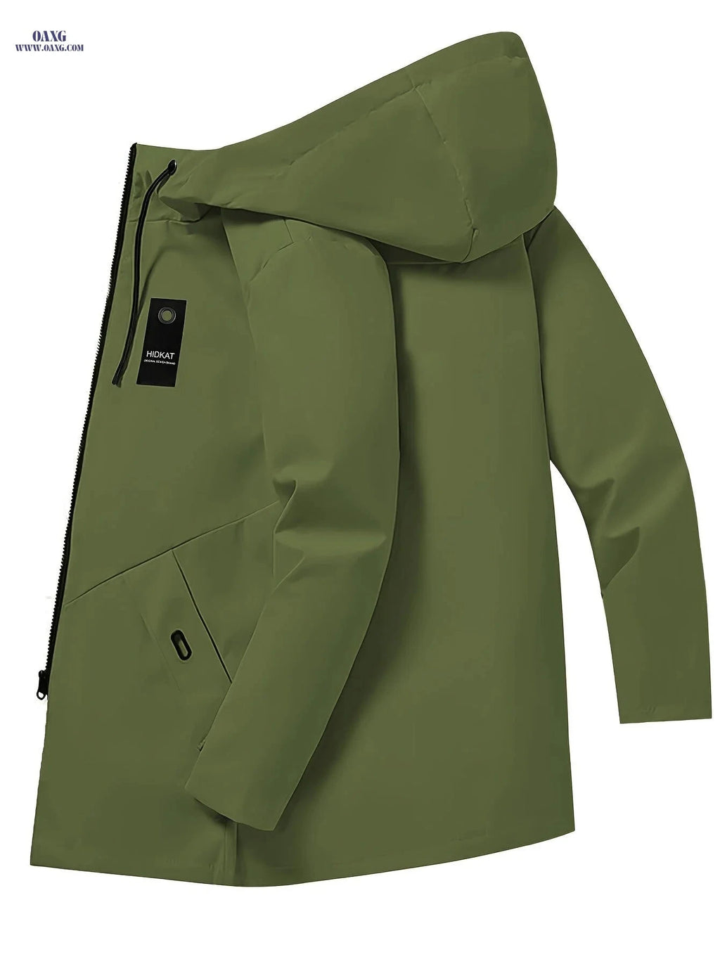 HIDKAT Men's Lightweight Hooded Jacket - Casual Spring & Autumn Wear   OAXG Black / FR XXS