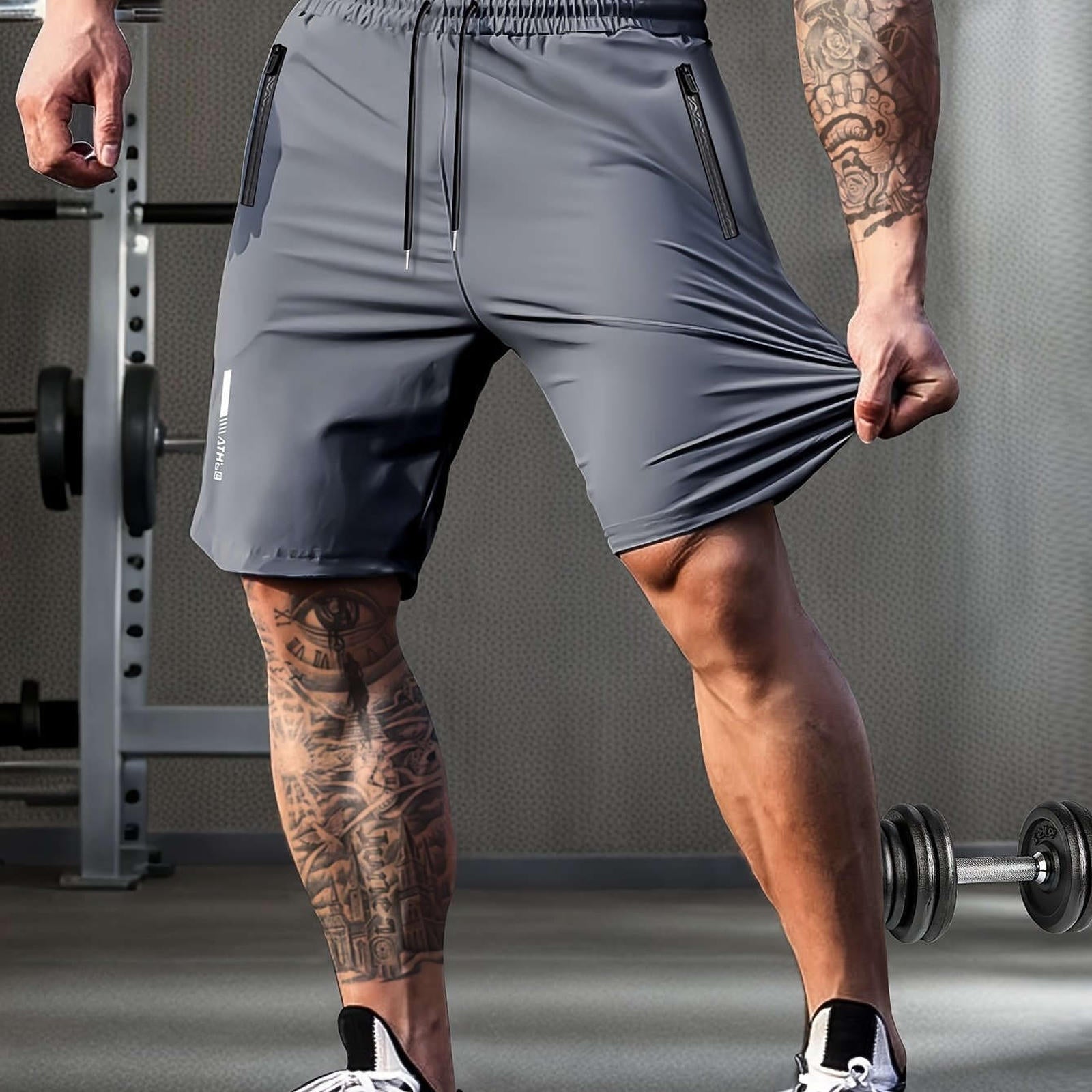 HIDKAT Men's Summer High Waist Sports Shorts - High Stretch, Casual Fit   OAXG 