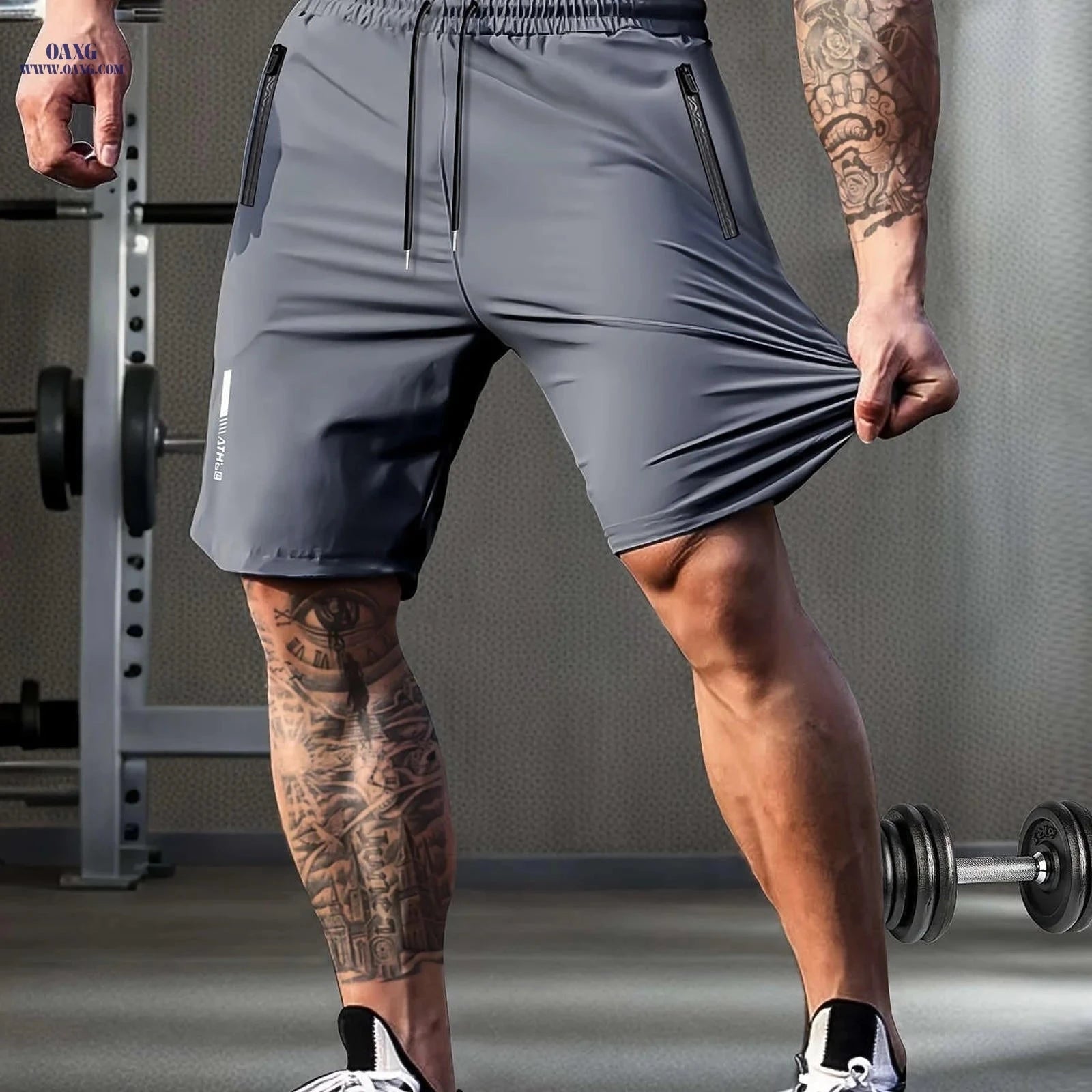 HIDKAT Men's Summer High Waist Sports Shorts - High Stretch, Casual Fit   OAXG 