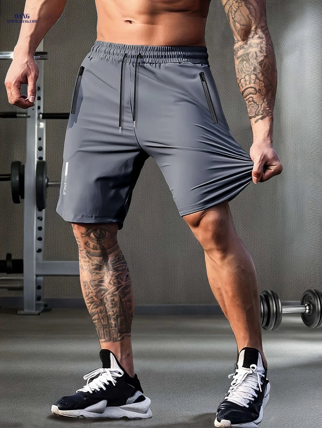 HIDKAT Men's Summer High Waist Sports Shorts - High Stretch, Casual Fit   OAXG 