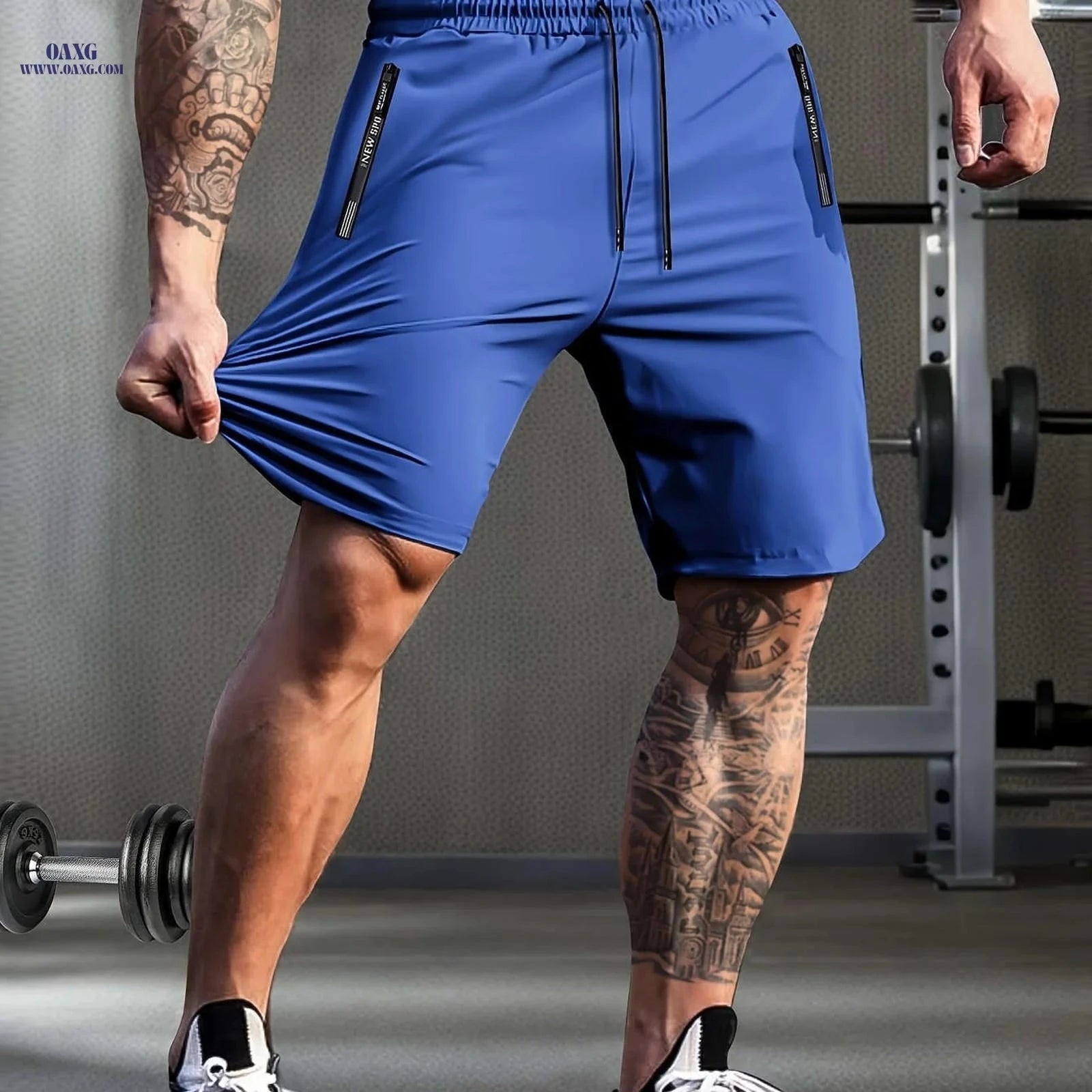 HIDKAT Men's Summer High Waist Sports Shorts - High Stretch, Casual Fit   OAXG 