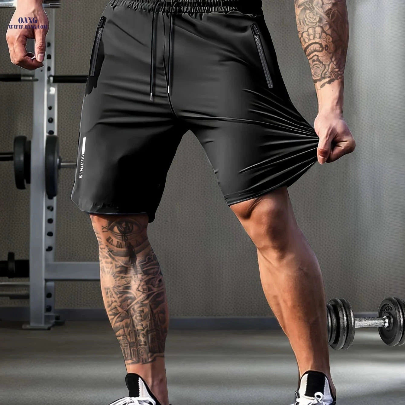 HIDKAT Men's Summer High Waist Sports Shorts - High Stretch, Casual Fit   OAXG 