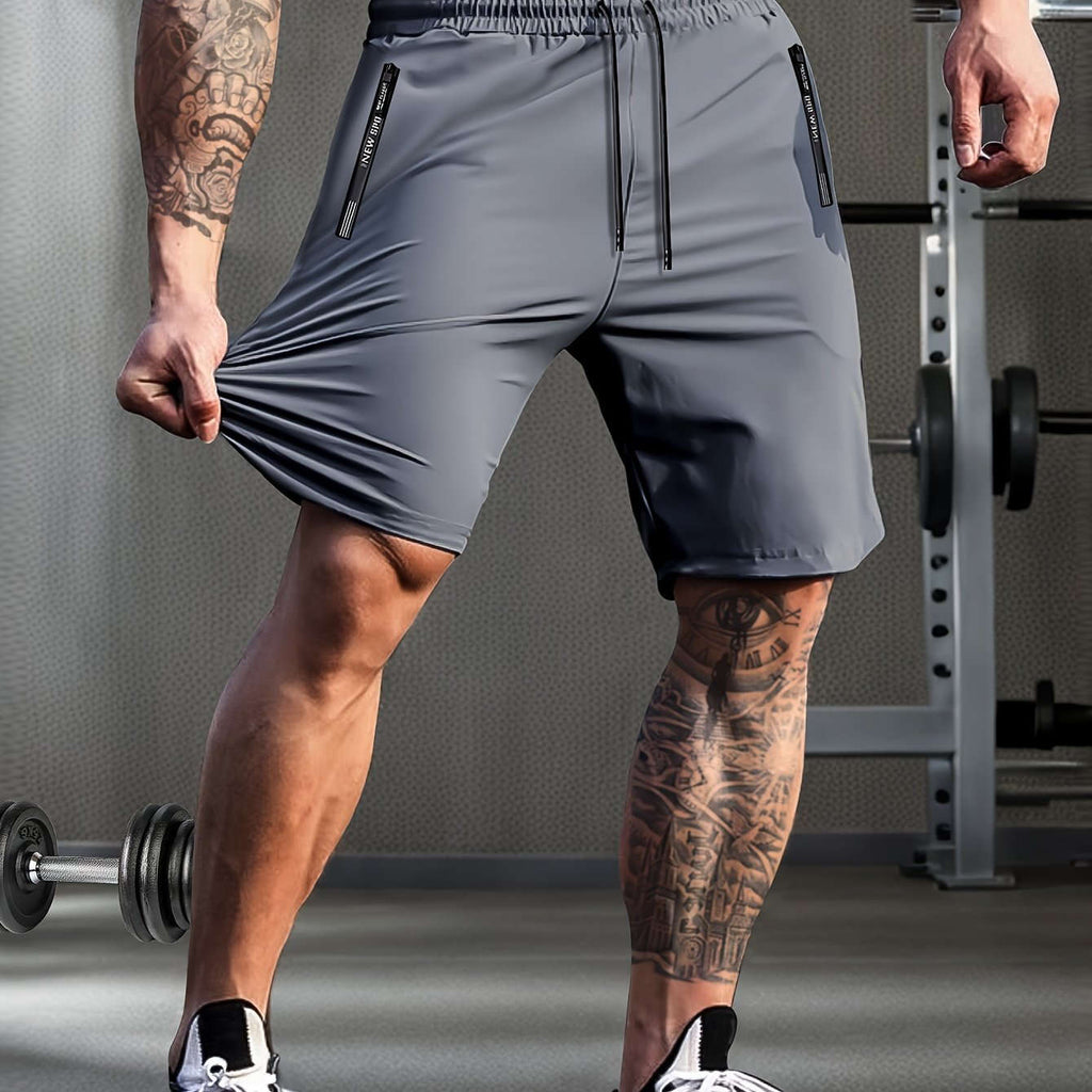 HIDKAT Men's Summer High Waist Sports Shorts - High Stretch, Casual Fit   OAXG Black Style 1 / FR XXS