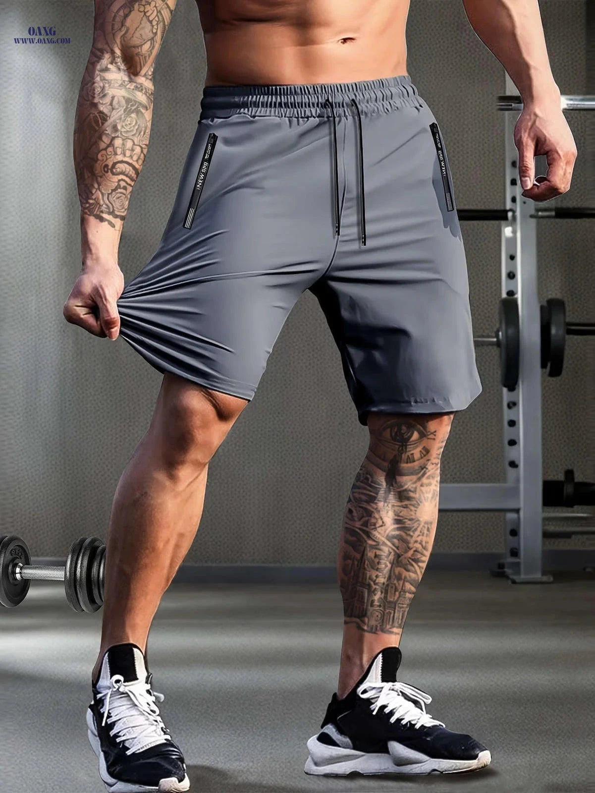 HIDKAT Men's Summer High Waist Sports Shorts - High Stretch, Casual Fit   OAXG Black Style 1 / FR XXS