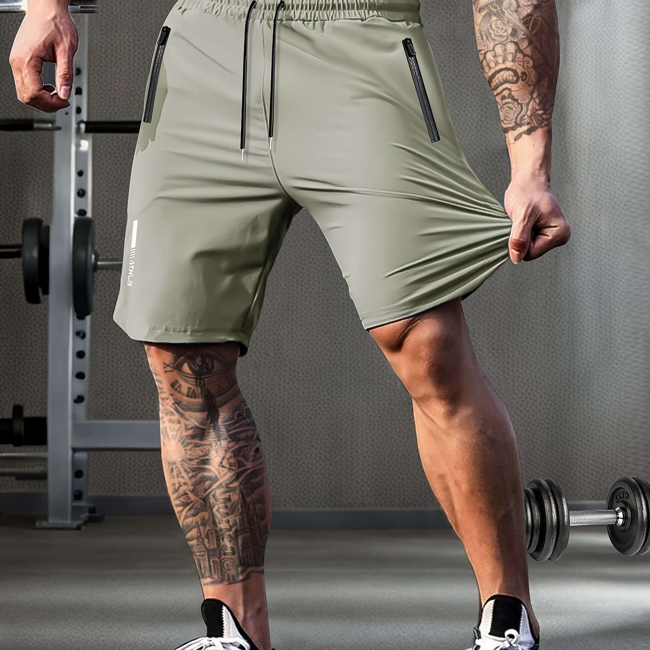 HIDKAT Men's Summer High Waist Sports Shorts - High Stretch, Casual Fit   OAXG 