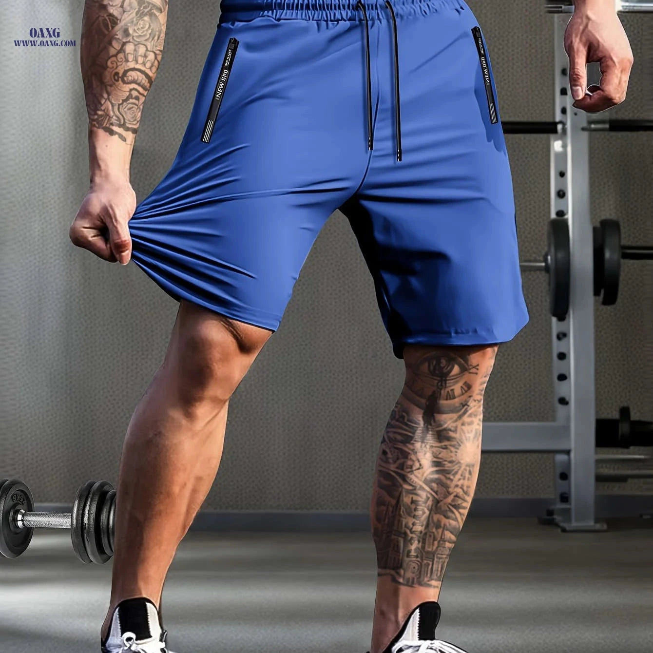 HIDKAT Men's Summer High Waist Sports Shorts - High Stretch, Casual Fit   OAXG 