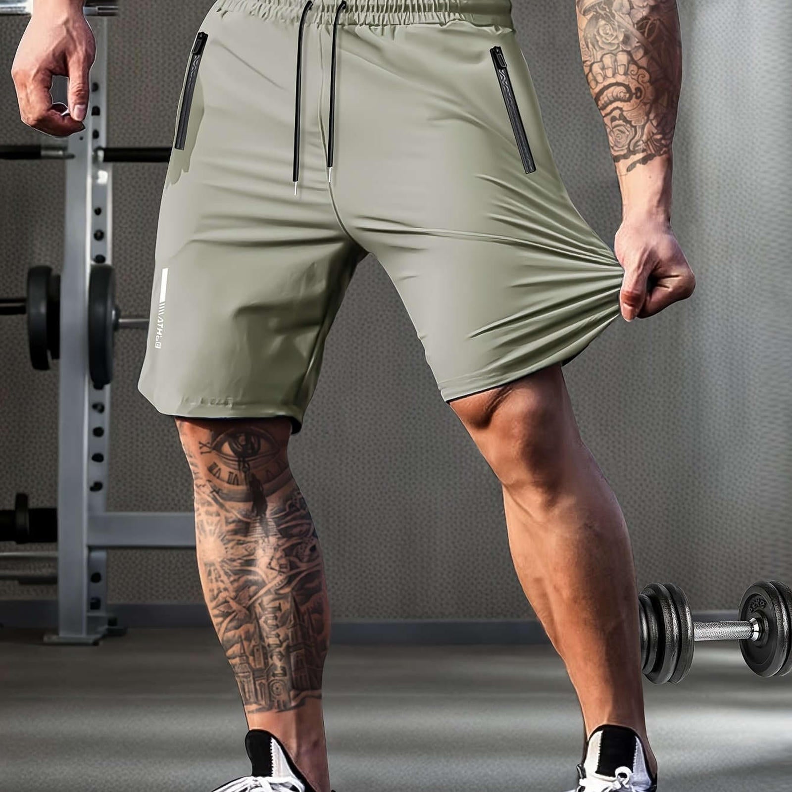 HIDKAT Men's Summer High Waist Sports Shorts - High Stretch, Casual Fit   OAXG 