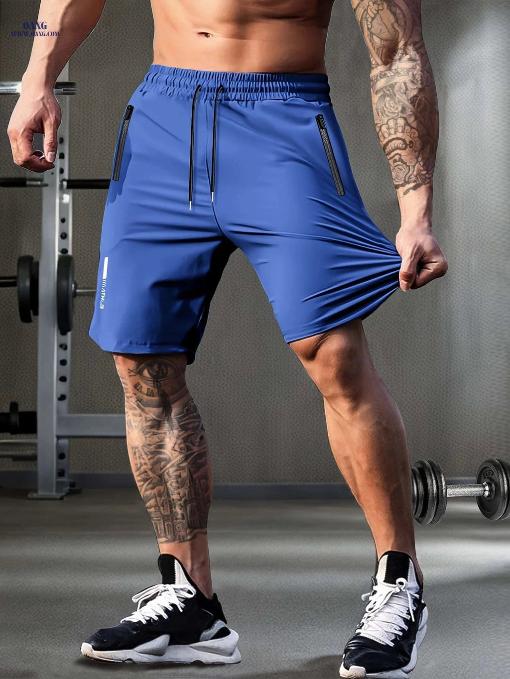 HIDKAT Men's Summer High Waist Sports Shorts - High Stretch, Casual Fit   OAXG 